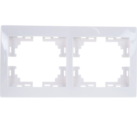 Изображение товара Двухместная горизонтальная рамка LEZARD MIRA б/ вст белый 701-0200-147