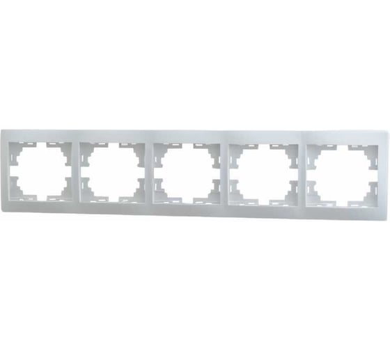 Изображение товара Пятиместная горизонтальная рамка LEZARD MIRA б/ вст белый 701-0200-150