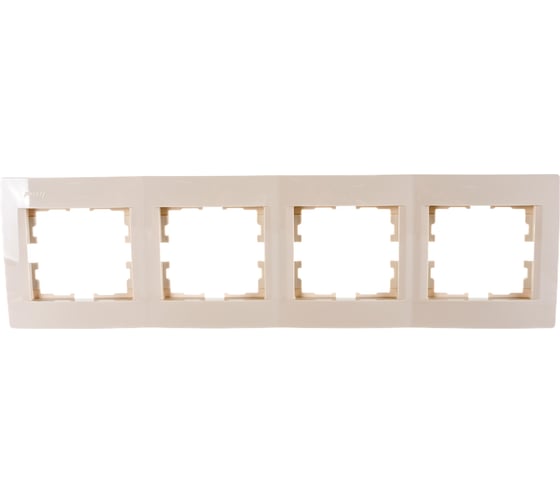 Изображение товара Четырехместная горизонтальная рамка LEZARD KARINA б/ вст крем 707-0300-149