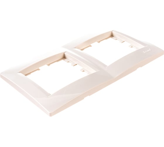 Изображение товара Двухместная горизонтальная рамка LEZARD KARINA б/ вст крем 707-0300-147