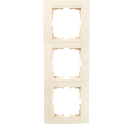 Изображение товара Трехместная вертикальная рамка LEZARD KARINA б/ вст крем 707-0300-153
