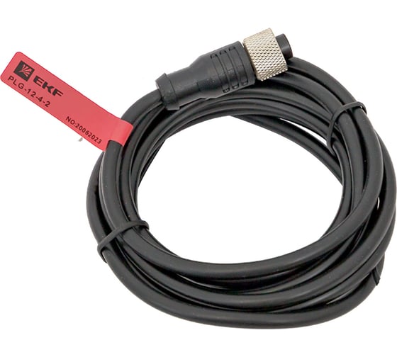 Изображение товара Кабель-разъем EKF М12 4-PIN прямой PLG-12-4-2