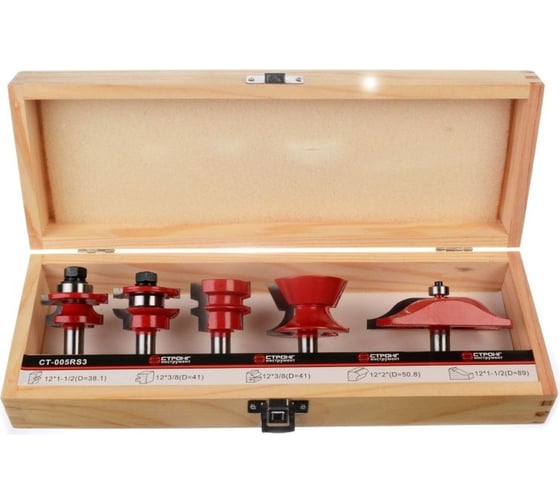 Изображение товара Набор твердосплавных фрез по дереву стф-005-03 5 шт Strong ст-005RS3