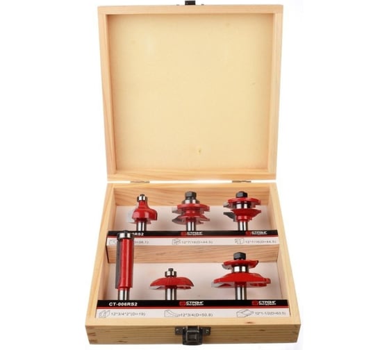 Изображение товара Набор твердосплавных фрез по дереву стф-006-02 6 шт Strong ст-006RS2