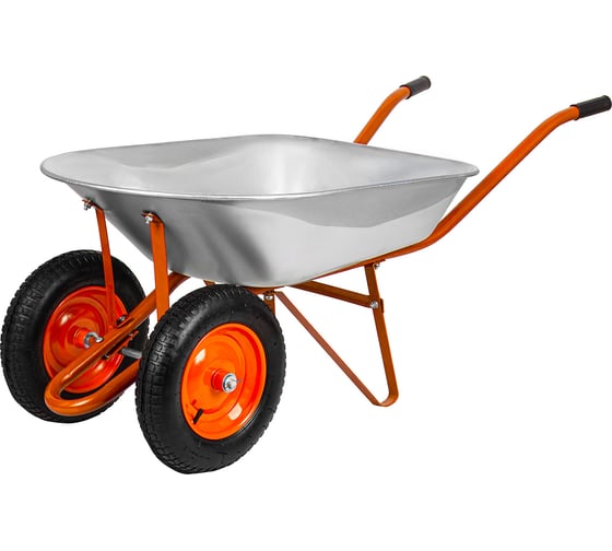 Изображение товара Тачка садово-строительная двухколесная в коробке СТРОЙМАШ, объём 80 л, грузоподъёмность 190кг 17037