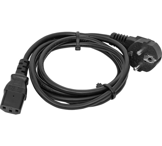 Изображение товара Кабель питания EKF TERACOM для ИБП, ПК и мониторов разъём C13 - Евровилка сечение 3x0.75мм2 250В, длина 2.0 метра TRC-PCA-C13-SH-0.75-2M