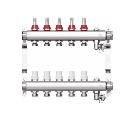 Изображение товара Коллекторная группа STI в сборе со встроенными расходомерами, из нержавеющей стали 1x5 вых. евроконус 3/4 ТТ000010556