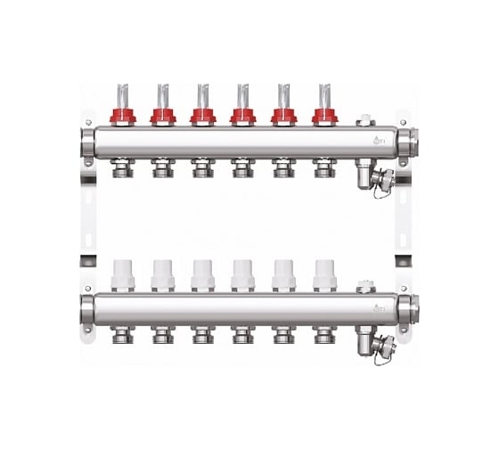 Изображение товара Коллекторная группа STI в сборе со встроенными расходомерами, из нержавеющей стали 1x6 вых. евроконус 3/4 ТТ000010557