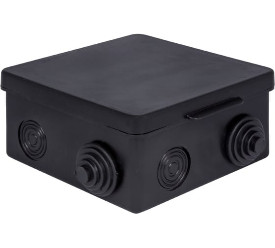 Изображение товара Распределительная коробка EKF КМР-030-014 с крышкой, 100x100x50мм, черная, IP54 plc-kmr-030-014-2b