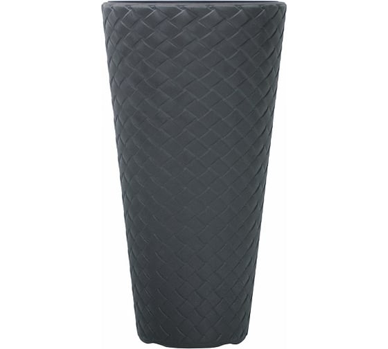 Изображение товара Кашпо для цветов Prosperplast MATUBA SLIM антрацит 2 предмета 18 и 57л DPMT400-S433