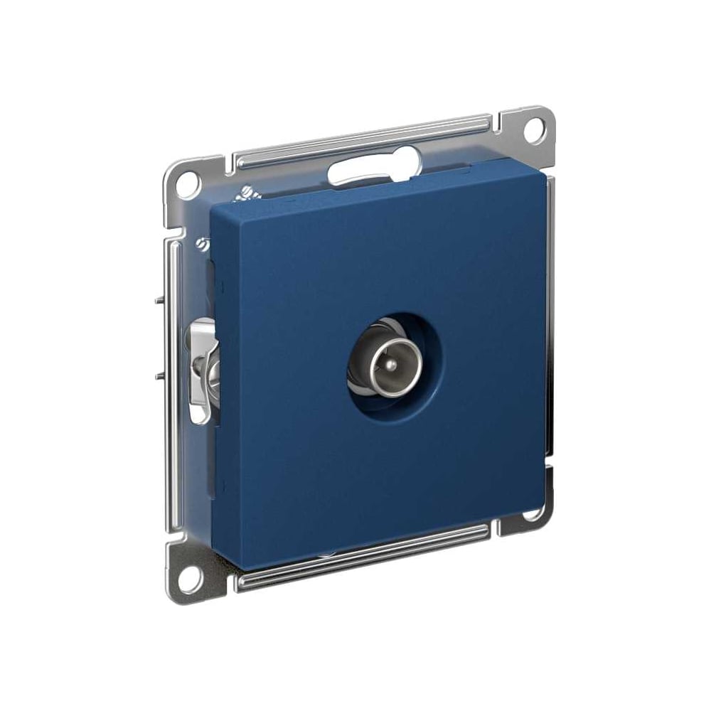 Изображение товара Проходная телевизионная розетка Systeme Electric Atlasdesign аквамарин 1 гнезд