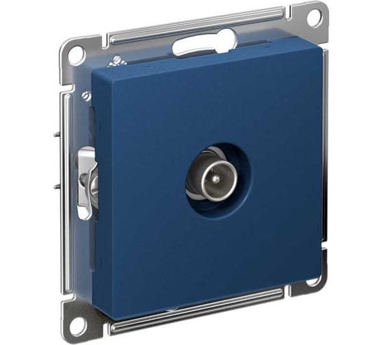 Изображение товара Проходная tv розетка Systeme Electric Atlasdesign аквамарин 4db ATN001192
