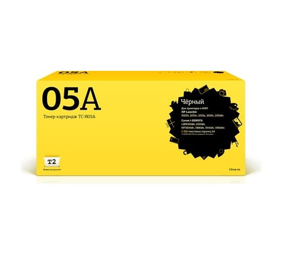 Изображение товара Картридж T2 (CE505A/CF280A/719/05A/CS/P2035) для HP LaserJet P2035, 2055x, Canon Cartrige 719 (2300 стр.) с чипом TC-H05A