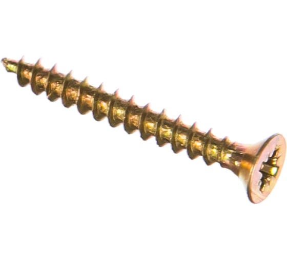 Изображение товара Шуруп Качественный КРЕПЕЖ желтый цинк 3.0x25, 450 шт 0300425 КЧ