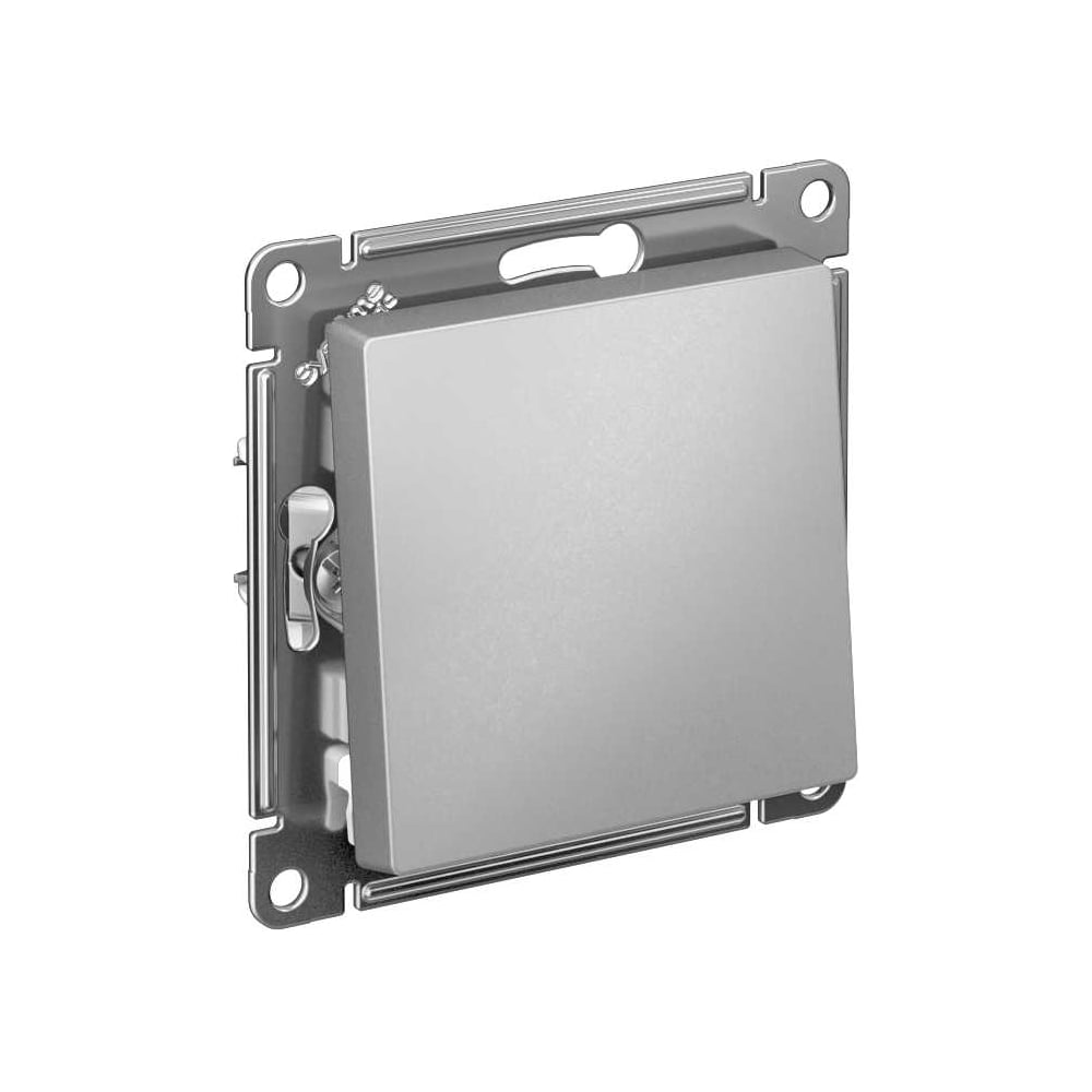 Изображение товара Выключатель 1-клавишный Systeme Electric Atlasdesign алюминий 2-полюсный