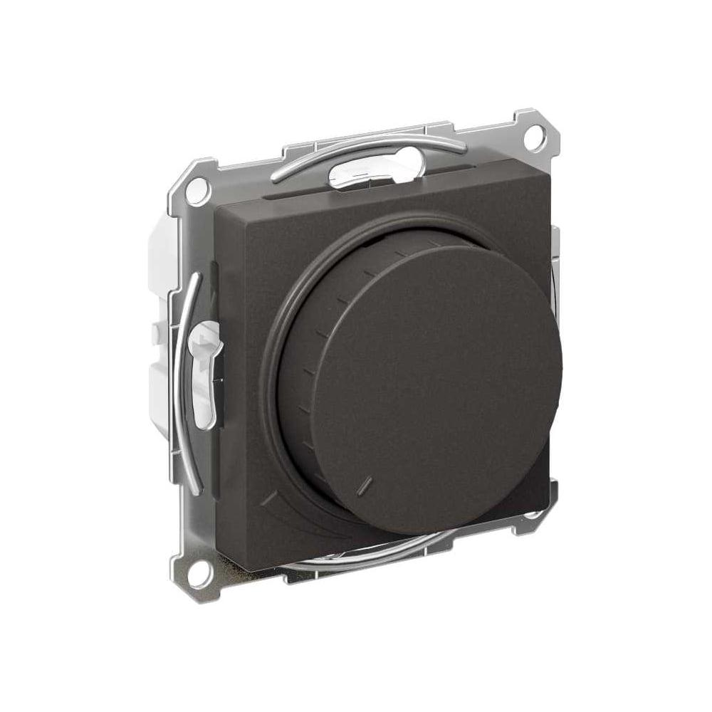 Изображение товара Светорегулятор Systeme Electric Atlasdesign базальт поворотно-нажимной 400Вт