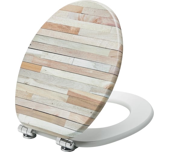 Изображение товара Сиденье для унитаза Wirquin стиль лофт, микролифт, материал мдф, крепления нержавеющая сталь 20723481