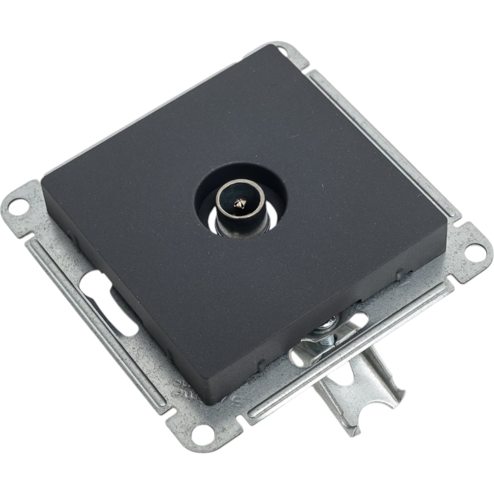 Изображение товара Проходная телевизионная розетка Systeme Electric Atlasdesign базальт