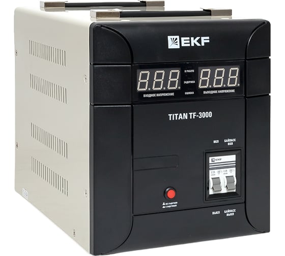 Изображение товара Электронный стабилизатор напряжения EKF TITAN -ТF-3000 напольного исполнения stab-TF-3000
