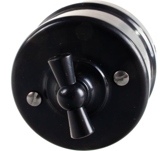 Изображение товара Проходной выключатель Electraline на одно положение черный В1-201-23