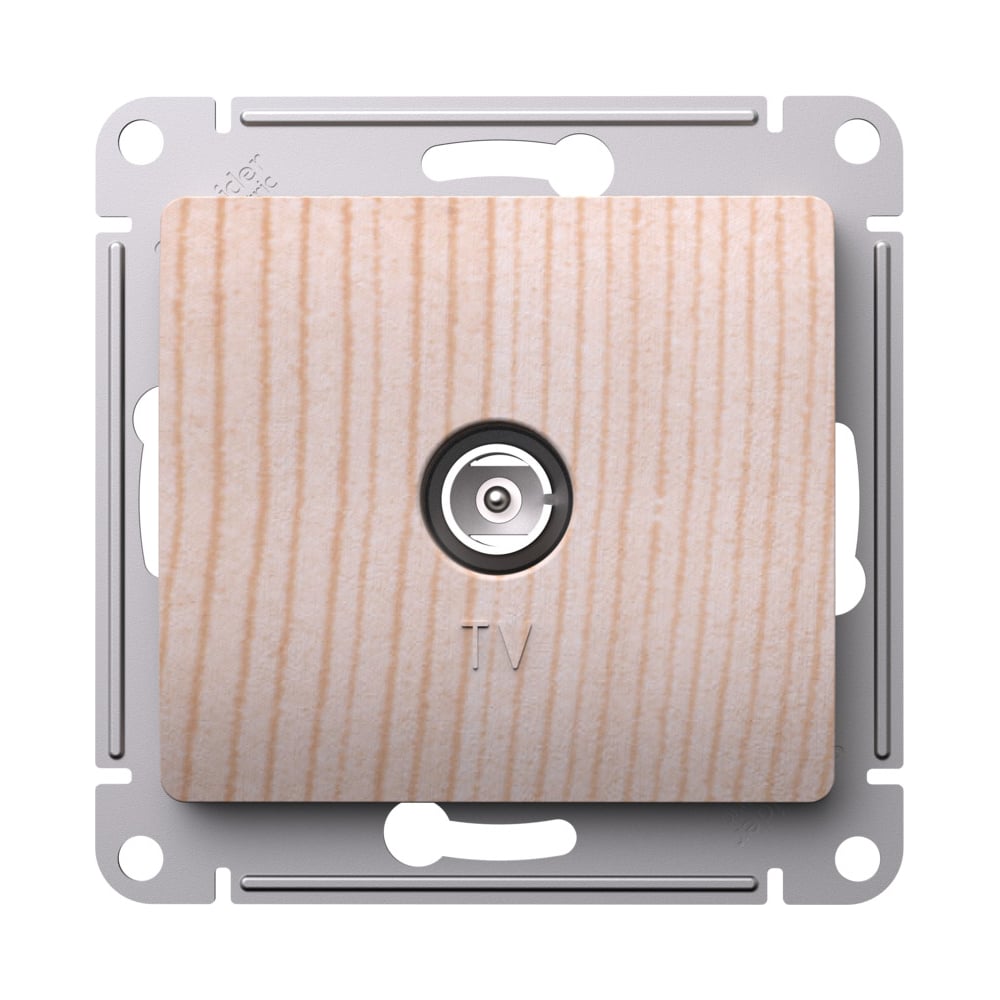 Изображение товара TV антенна коннектор для встроенного монтажа Systeme Electric Glossa сосна GSL001593