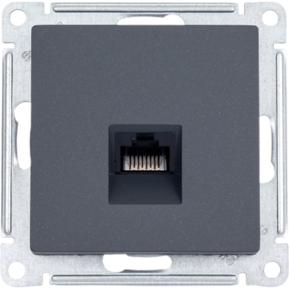 Изображение товара Компьютерная розетка RJ45 Atlasdesign базальт кат 5е встроенная