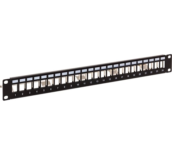 Изображение товара Патч-панель EKF модульная TERACOM PRO 19'' 1U экранированная 24 порта с органайзером (пустая) TRP-MODP-FTP-1U24