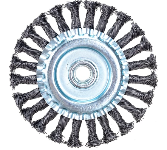 Изображение товара Корщетка-колесо гайка М14 стальная витая проволока 125 мм FIT 39123