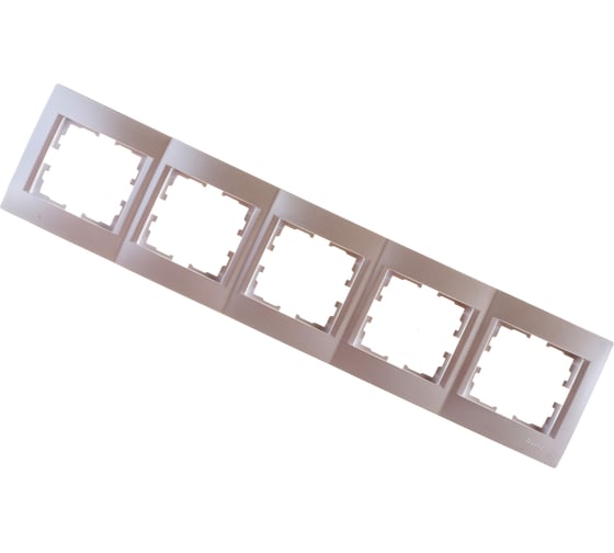 Изображение товара Пятиместная горизонтальная рамка LEZARD KARINA б/ вст жемчужно-белый перламутр 707-3000-150