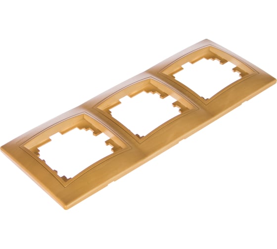 Изображение товара Трехместная горизонтальная рамка LEZARD MIRA ясень 701-4700-148