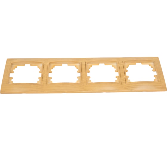 Изображение товара Четырехместная горизонтальная рамка LEZARD MIRA ясень 701-4700-149