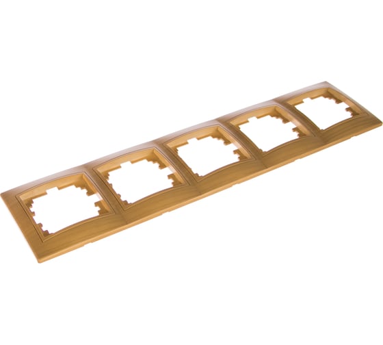 Изображение товара Пятиместная горизонтальная рамка LEZARD MIRA ясень 701-4700-150
