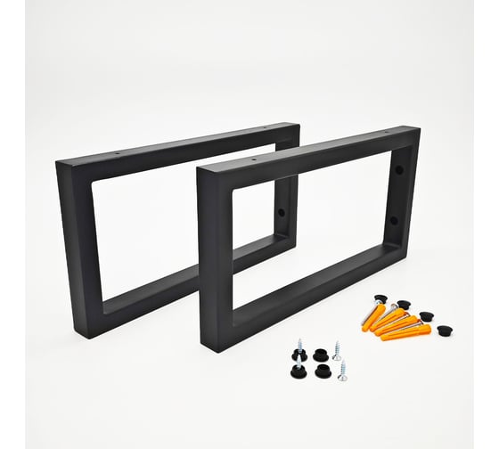 Изображение товара Металлические кронштейны LUVON для столешниц, раковин, полок, 35х30 см, черные матовые, 2 шт. L350H4