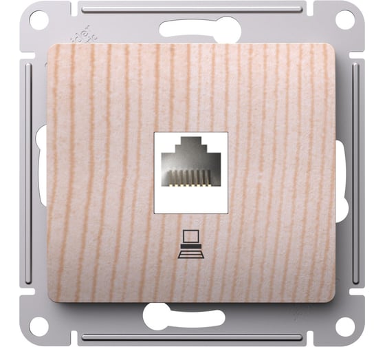 Изображение товара Компьютерная розетка rj45 Systeme Electric Glossa сосна кат.5е, механизм GSL001581K