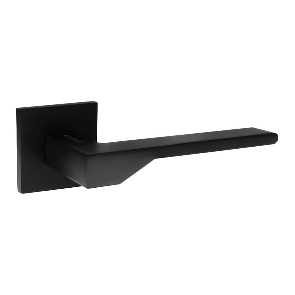 Изображение товара Раздельная дверная ручка Trodos 604 квадрат 03 черный матовый