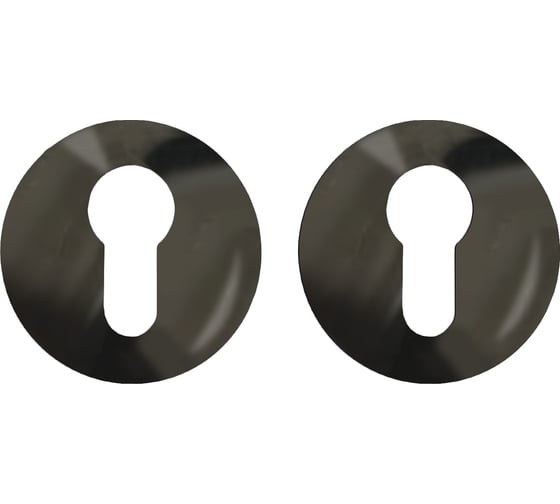 Изображение товара Накладка на цилиндр Trodos et, круг 03, черный никель 204591