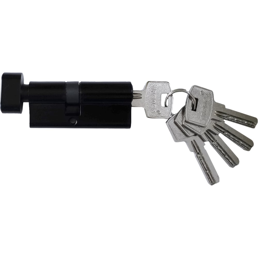 Изображение товара Цилиндровый механизм Trodos цмвп 70(30в/40) с 5 ключами черный
