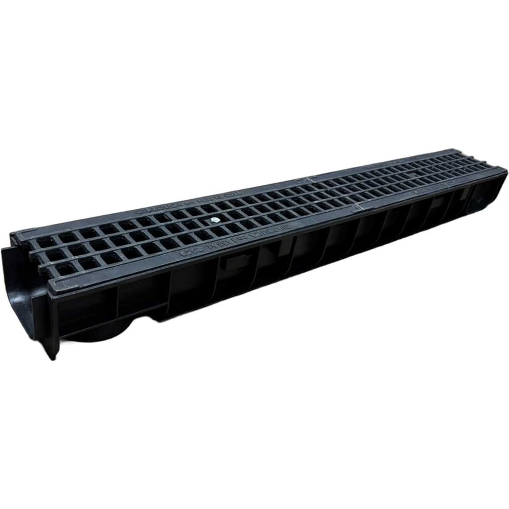 Изображение товара Пластиковый лоток Gidrolica DN100 H100 мм с решеткой и крепежом