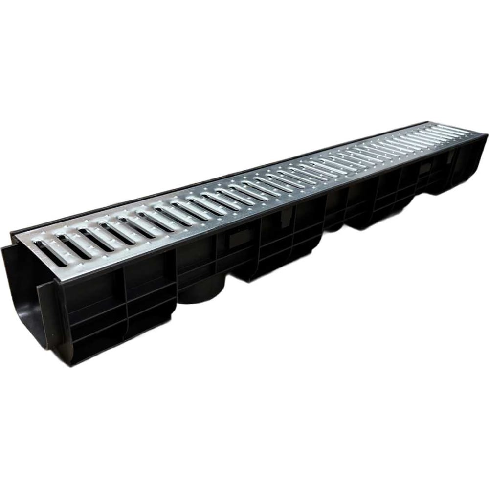 Изображение товара Пластиковый лоток Gidrolica dn100 h120 мм со штампованной решёткой