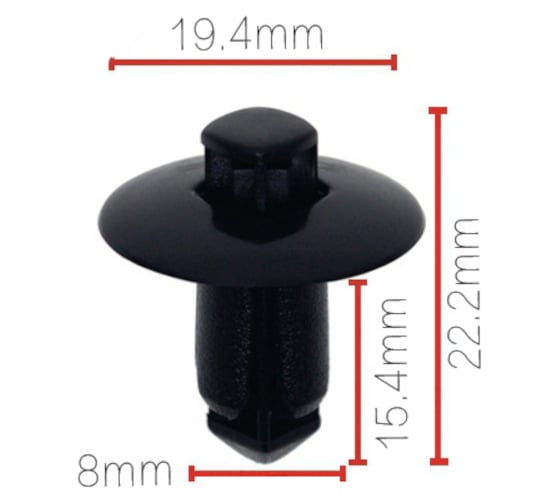 Изображение товара Клипса крепежная для а/м Nissan бампера 01553-06721 10 шт Nord-Yada 909167