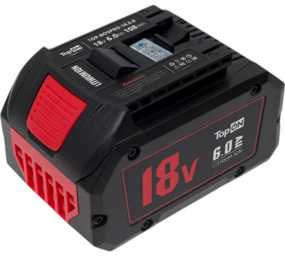 Изображение товара Аккумулятор для Bosch ProCore 18В, 6.0 А*ч (Li-Ion) PN: 2607336092 TopOn TOP-BOSPRO-18.6.0