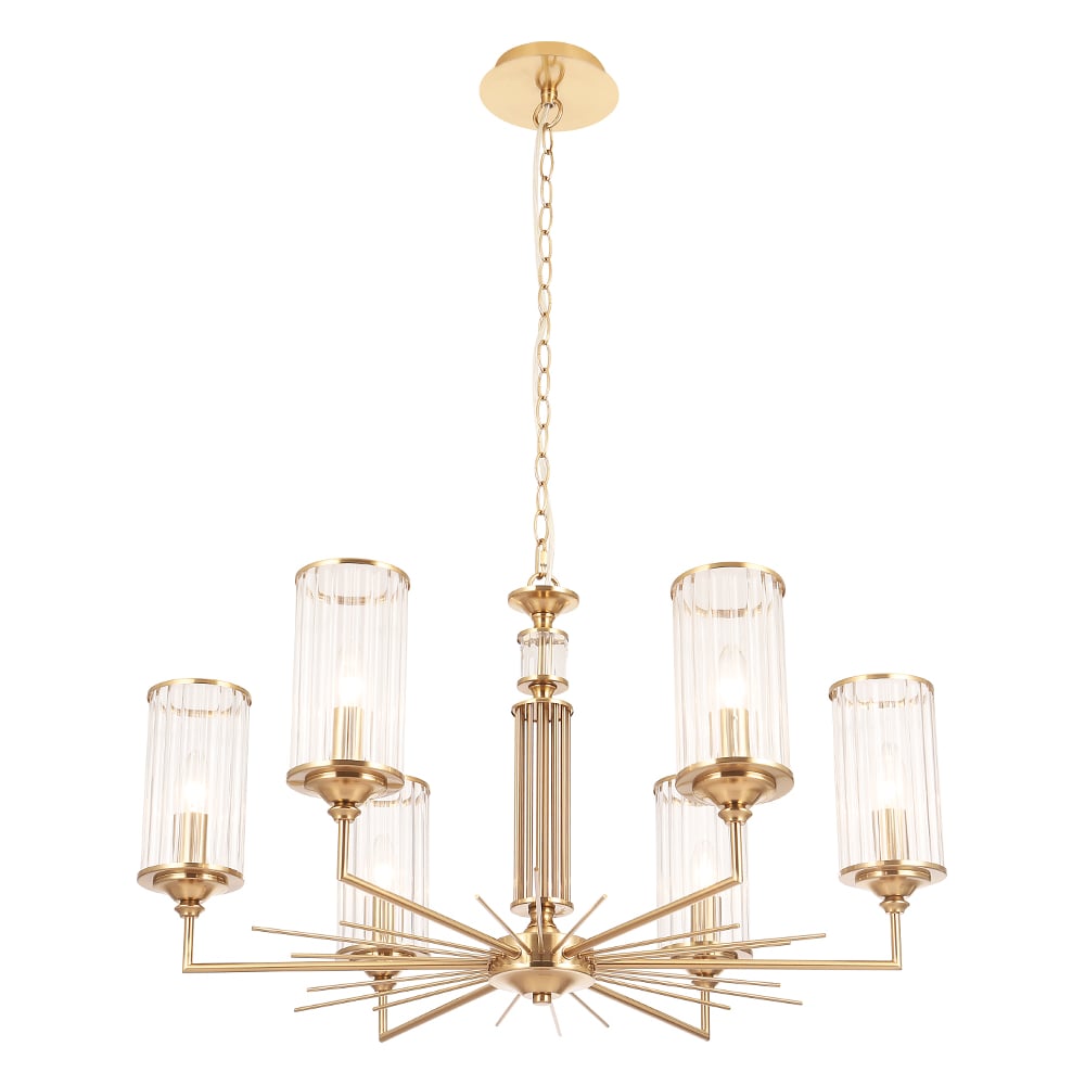 Изображение товара Подвесная люстра Crystal lux GLORIA SP6 BRASS для классического интерьера