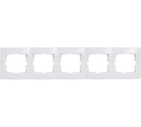Изображение товара Пятиместная горизонтальная рамка LEZARD KARINA б/ вст белая 707-0200-150