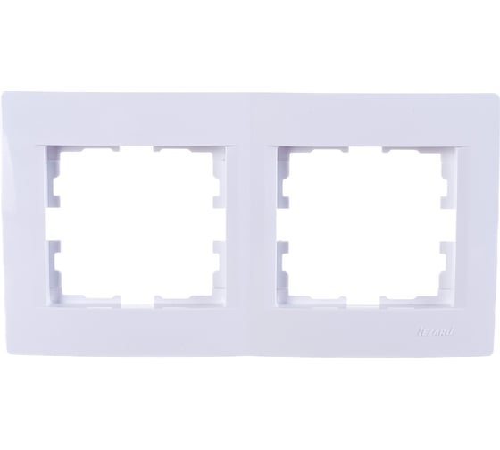 Изображение товара Двухместная горизонтальная рамка LEZARD KARINA б/ вст белая 707-0200-147