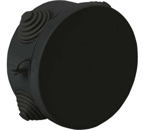 Изображение товара Распаячная коробка ЭРА KOR85404gB открытой установки КОР 85x40 мм, черная с гермовводами, 4 входа IP54 Б0061801