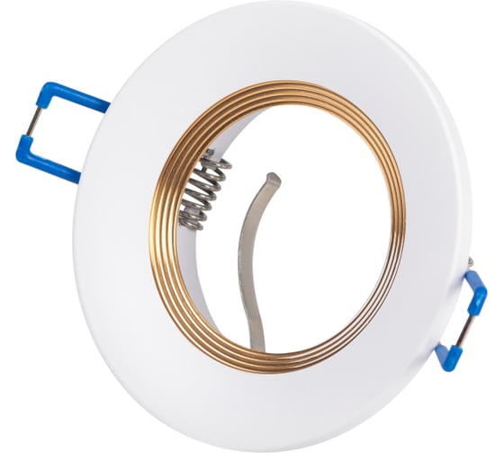 Изображение товара Встраиваемый светильник ЭРА алюминиевый KL107 WH/GD MR16 GU5.3 белый золото Б0061095