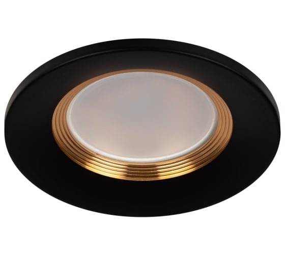 Изображение товара Встраиваемый светильник ЭРА алюминиевый KL107 BK/GD MR16 GU5.3 черный золото Б0061097