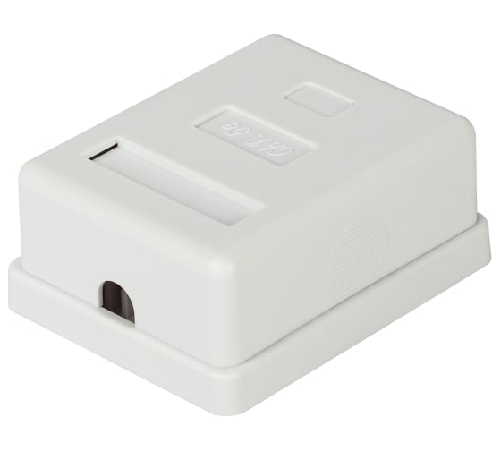 Изображение товара Компьютерная розетка ЭРА RJ45 категория 5е неэкранированная, 1 порт, упаковка 40 шт. Б0056900