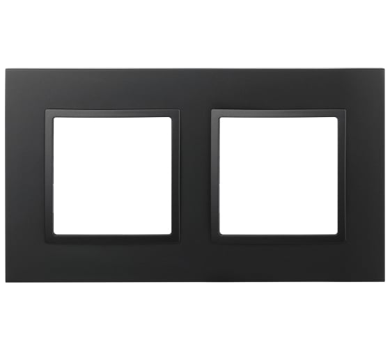 Изображение товара Рамка для розеток и выключателей ЭРА Elegance 14501205 Classic, на 2 поста, антрацит Б0060580