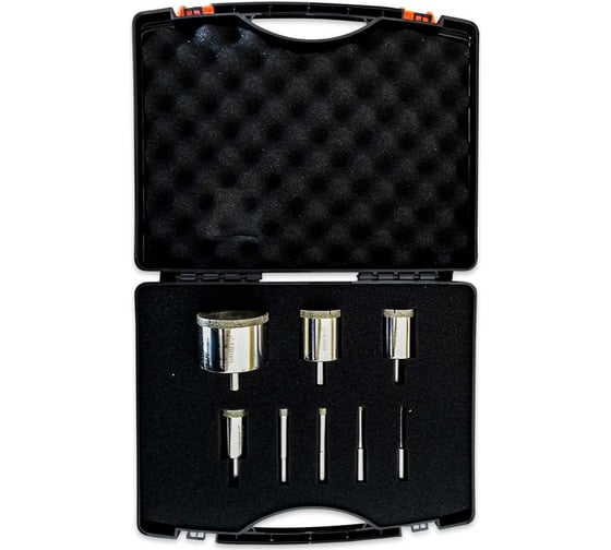 Изображение товара Набор алмазных коронок для мокрого сверления 8 шт EDMA 251955